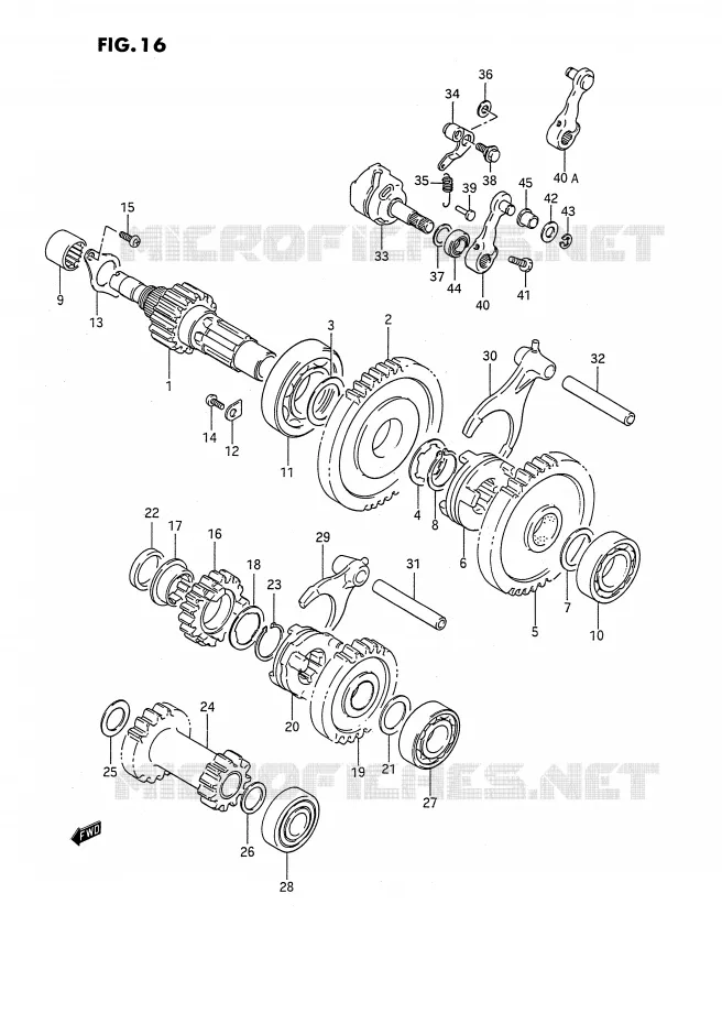 TRANSMISSION (2) Suzuki QUAD 250 KINGQUAD 1992  LT-F4WDN(E2)