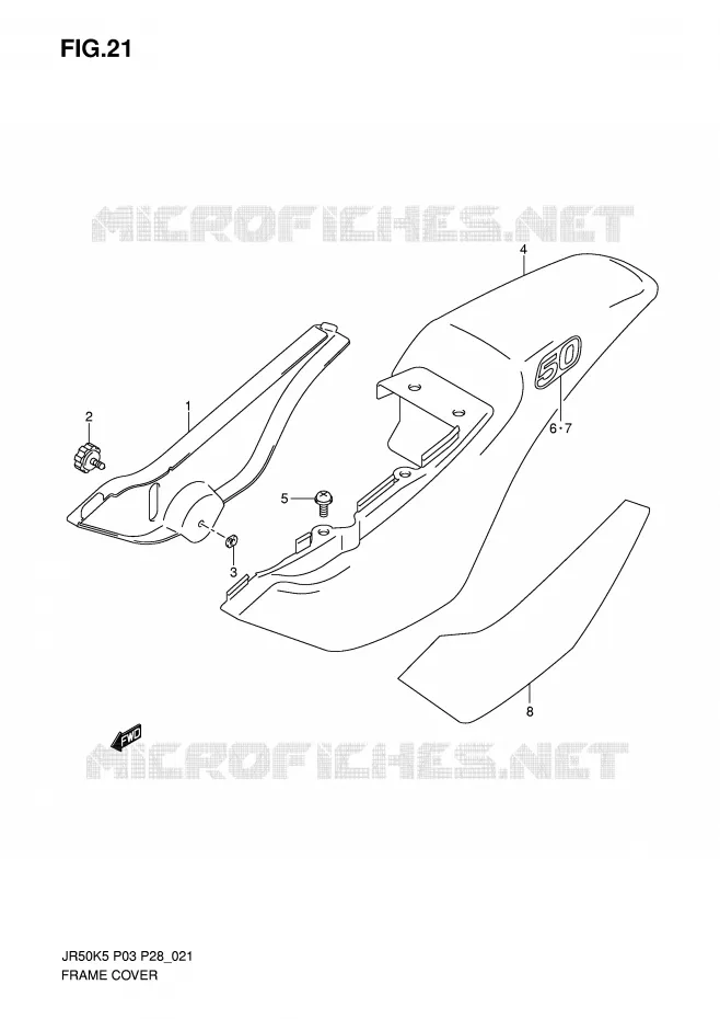 ACHTER KUIP Suzuki MOTO 50 JR 2006  JR50K6(P3/P28)
