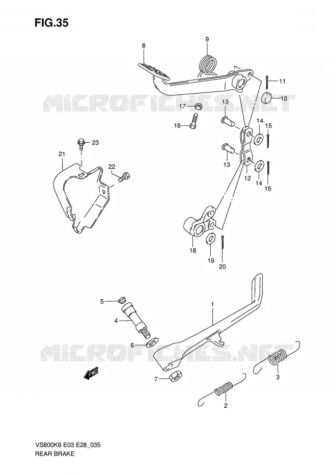 ACHTERREM Suzuki MOTO 800 INTRUDER 2007  VS800K7(E3/E28)