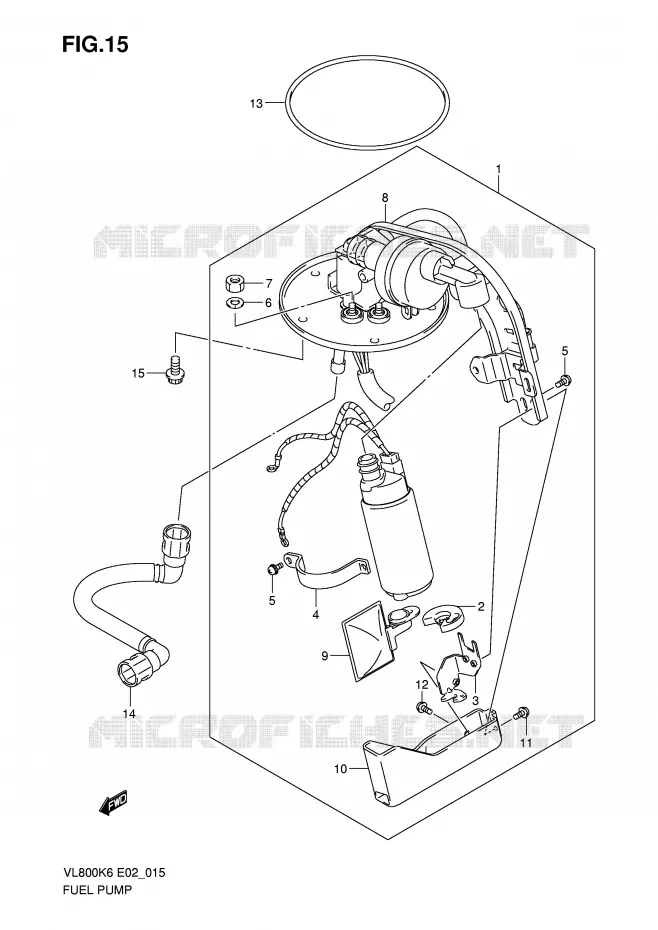 BENZINE POMP Suzuki MOTO 800 VOLUSIA 2007  VL800CUEK7(E2)