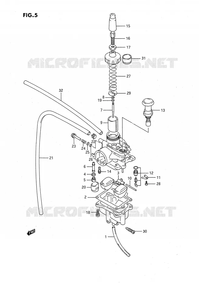 CARBURATOR Suzuki QUAD 80 QUADSPORT 1995  LT80S(P28)