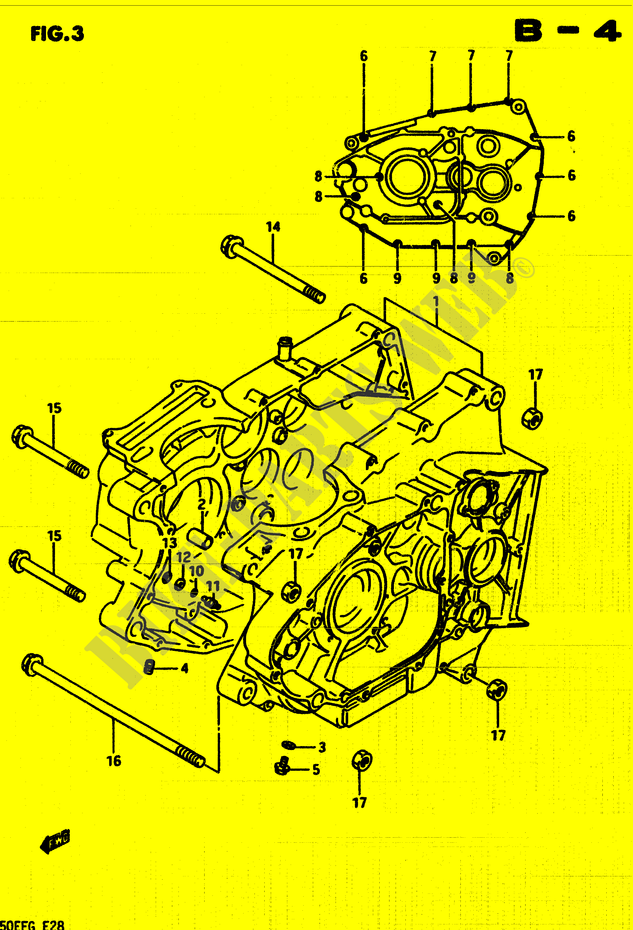 CASING voor Suzuki QUADRUNNER 250 1985