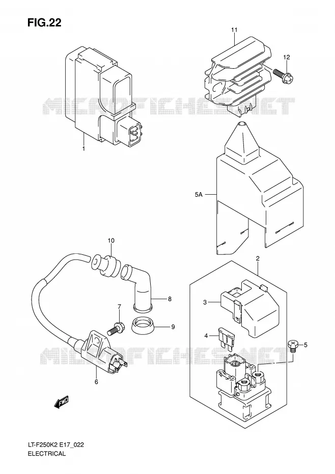 ELEKTRISCH (LT-F250K2/K3/K4/K5/K6 E17,E24) Suzuki QUAD 250 OZARK 2004  LT-F250K4(E17)