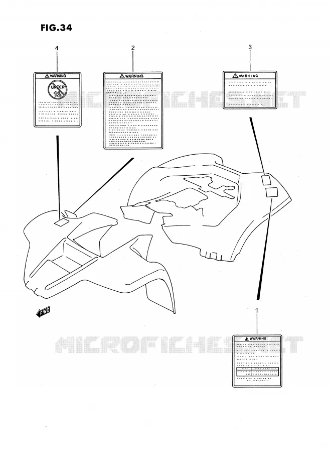 ETIKET Suzuki QUAD 80 QUADSPORT 1994  LT80R(P3)