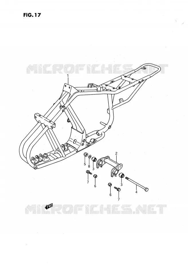 FRAME Suzuki QUAD 80 QUADSPORT 1993  LT80P(P3)