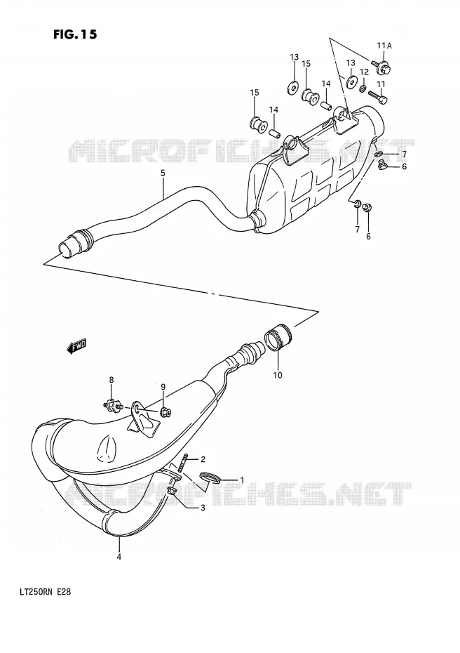 GELUIDDEMPER (MODELE H/J/K/L/M/N) Suzuki QUAD 250 QUADRACER 1992  LT250RN(E28)
