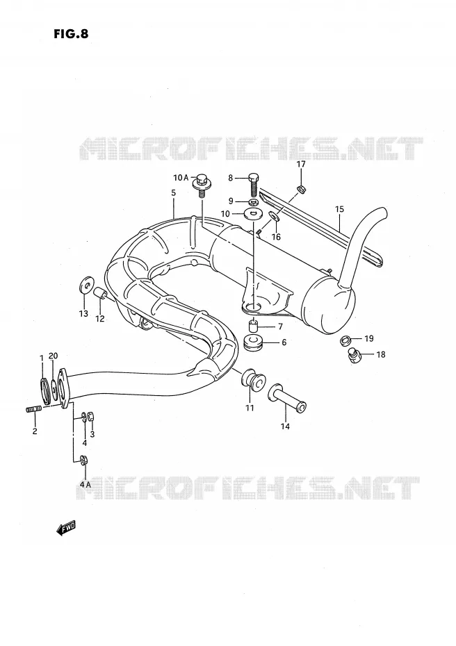 GELUIDDEMPER Suzuki QUAD 80 QUADSPORT 1987  LT80H(P28)
