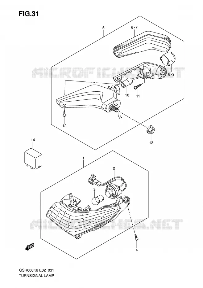 INDICATOREN Suzuki MOTO 600 GSR 2010  GSR600UAL0(E2)