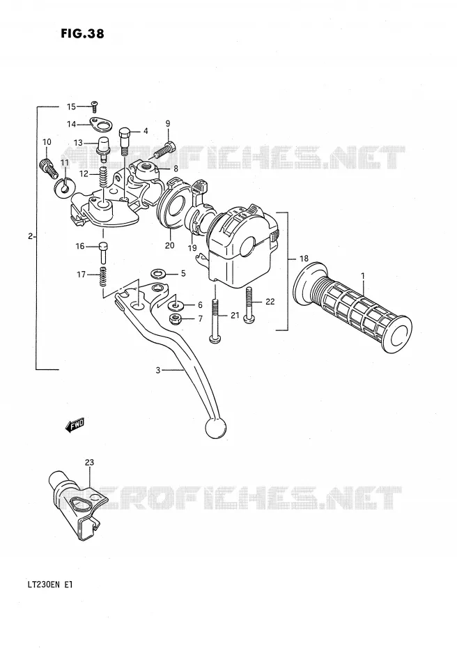LEFT SWITCH Suzuki QUAD 230 QUADSPORT 1990  LT230EL(E1)