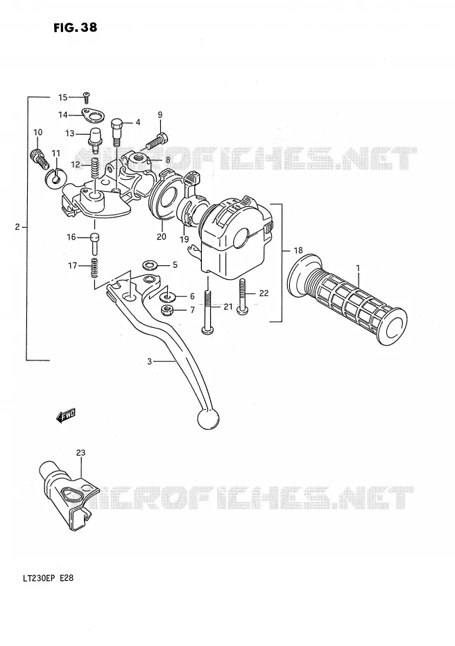 LEFT SWITCH Suzuki QUAD 230 QUADSPORT 1992  LT230EN(E28)