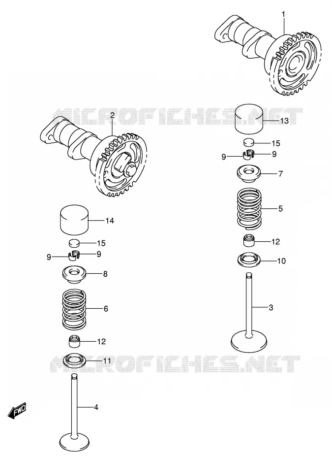 NOKKENAS - VALVES Suzuki MOTO 450 RM-Z 2006  RM-Z450K6(E3/E28)