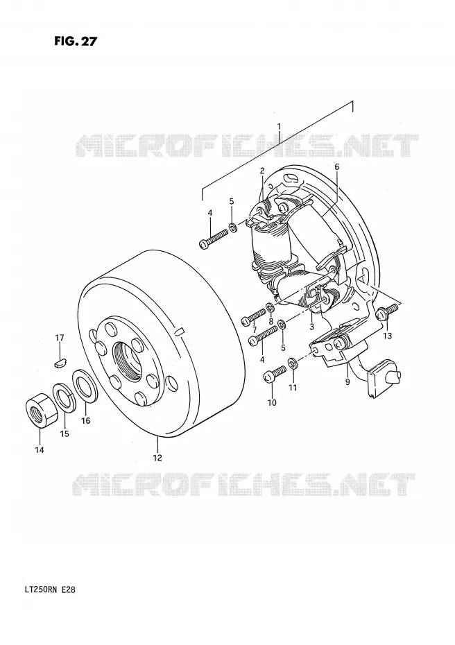 ONTSTEKING (MODELE F/G) Suzuki QUAD 250 QUADRACER 1990  LT250RL(E28)