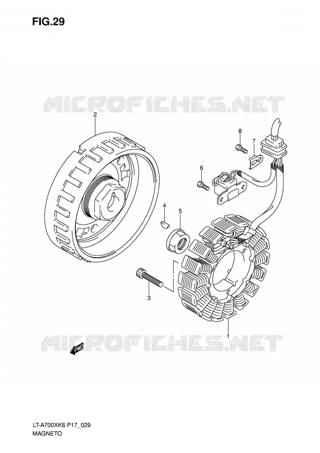 ONTSTEKING Suzuki QUAD 700 KINGQUAD 2007  LT-A700XK7(P17)