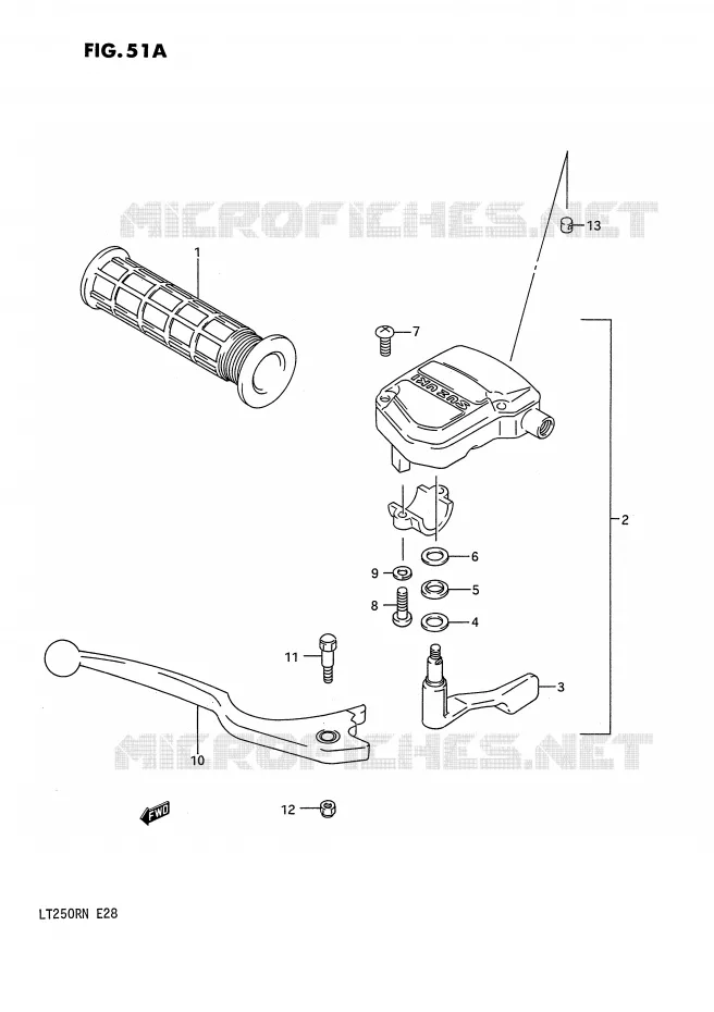 REM HENDEL (MODELE M/N) Suzuki QUAD 250 QUADRACER 1987  LT250RH(E28)