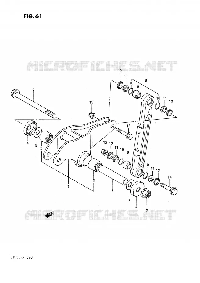 SCHOKBREKER AANEENSCHAKELING (MODELE F/G) Suzuki QUAD 250 QUADRACER 1990  LT250RL(E28)