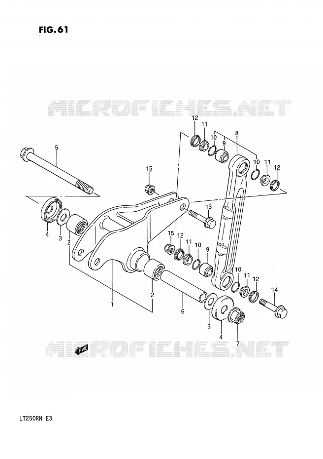 SCHOKBREKER AANEENSCHAKELING (MODELE F/G) Suzuki QUAD 250 QUADRACER 1992  LT250RN(E3)