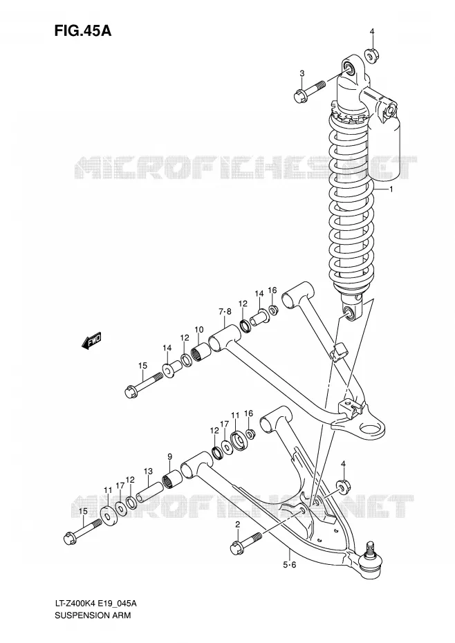 SCHORSING ARM (MODEL K5/K6/K7) Suzuki QUAD 400 QUADSPORT 2006  LT-Z400K6(E19)