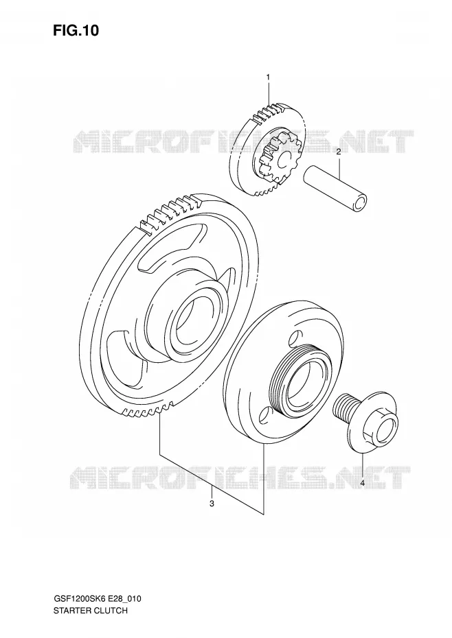 STARTMOTOR CLUTCH Suzuki MOTO 1200 BANDIT 2006  GSF1200SK6(E28)