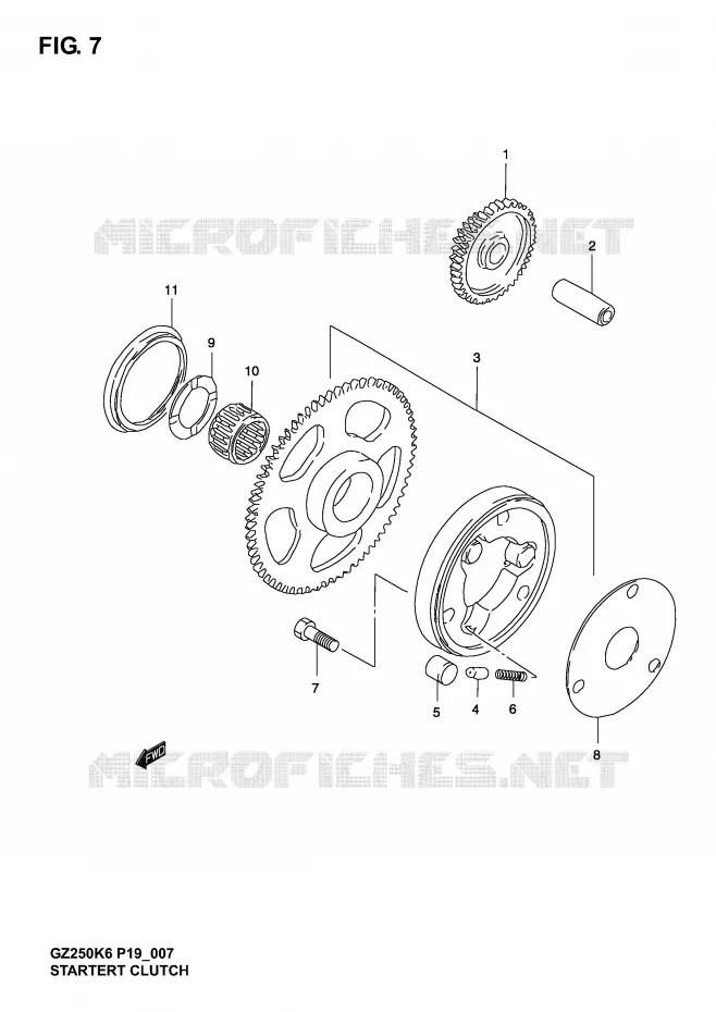 STARTMOTOR CLUTCH Suzuki MOTO 250 MARAUDER 2006  GZ250K6(P19)