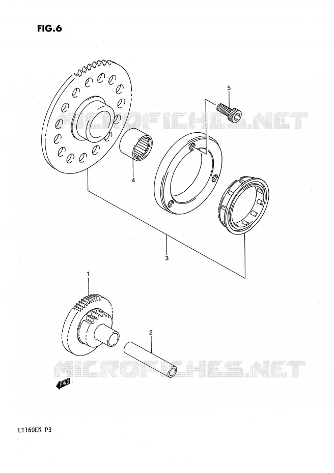 STARTMOTOR CLUTCH Suzuki QUAD 160 QUADRUNNER 1991  LT160EM(P3)