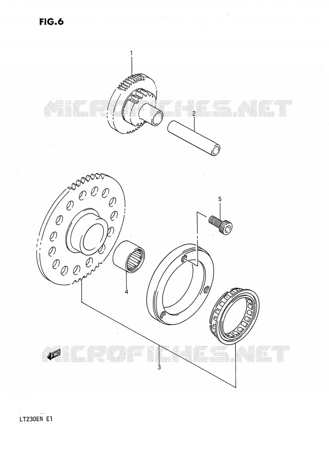 STARTMOTOR CLUTCH Suzuki QUAD 230 QUADSPORT 1991  LT230EM(E1)
