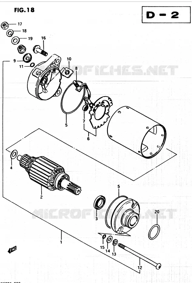 STARTMOTOR Suzuki QUAD 250 QUADRUNNER 1985  LT250EF(F/2/G)