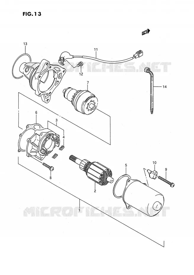 STARTMOTOR Suzuki QUAD 80 QUADSPORT 1990  LT80L(P3)