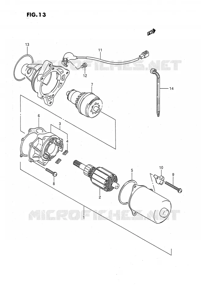 STARTMOTOR Suzuki QUAD 80 QUADSPORT 1994  LT80R(P1)