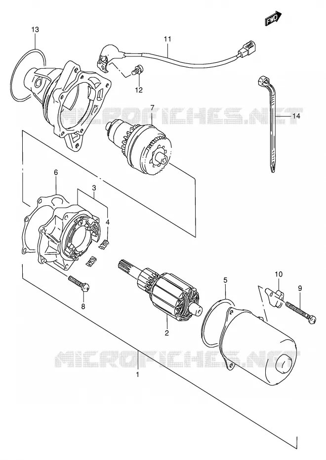 STARTMOTOR Suzuki QUAD 80 QUADSPORT 1996  LT80T(P3/P28)