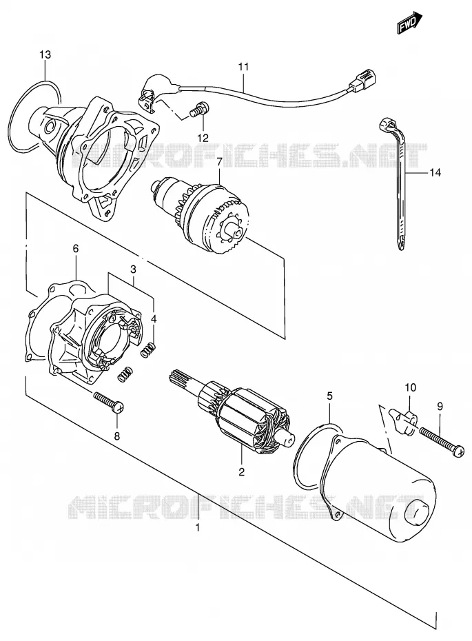 STARTMOTOR Suzuki QUAD 80 QUADSPORT 2001  LT80K1(P3/P28)