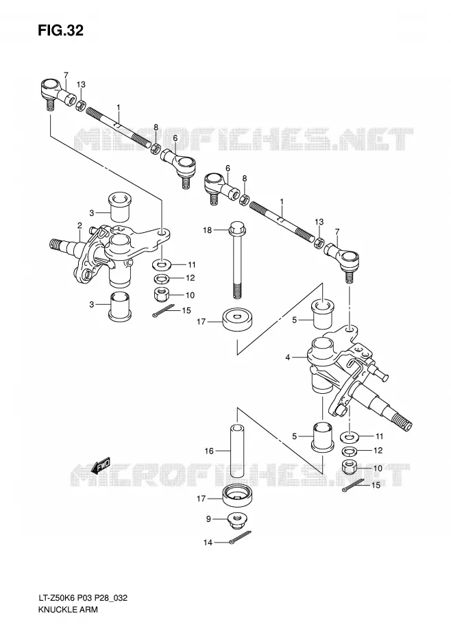 STUURINRICHTING - HUB Suzuki QUAD 50 QUADSPORT 2008  LT-Z50K8(P3/P28)