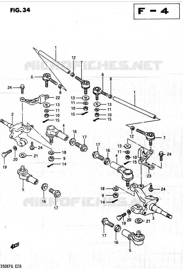STUURINRICHTINGS - HUB Suzuki QUAD 250 QUADRUNNER 1985  LT250EFF(F/2/G)