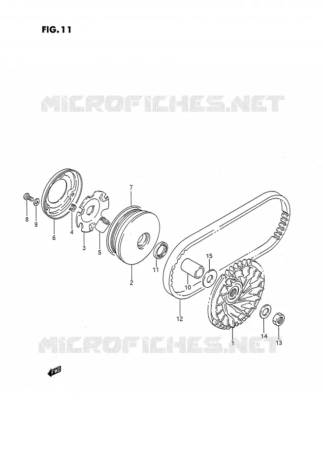 TRANSMISSION (1) Suzuki QUAD 80 QUADSPORT 1994  LT80R(P3)