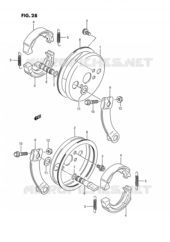 VOOR REM Suzuki QUAD 80 QUADSPORT 1989  LT80K(P3)