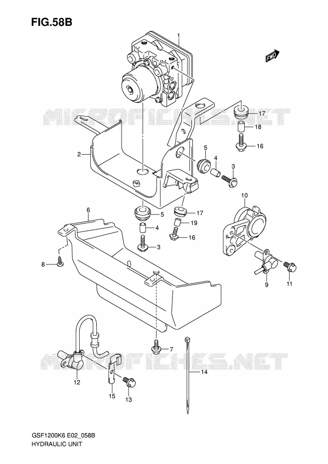 ABS (GSF1200AK6/SAK6) Suzuki MOTO 1200 BANDIT 2006  GSF1200K6(E2)