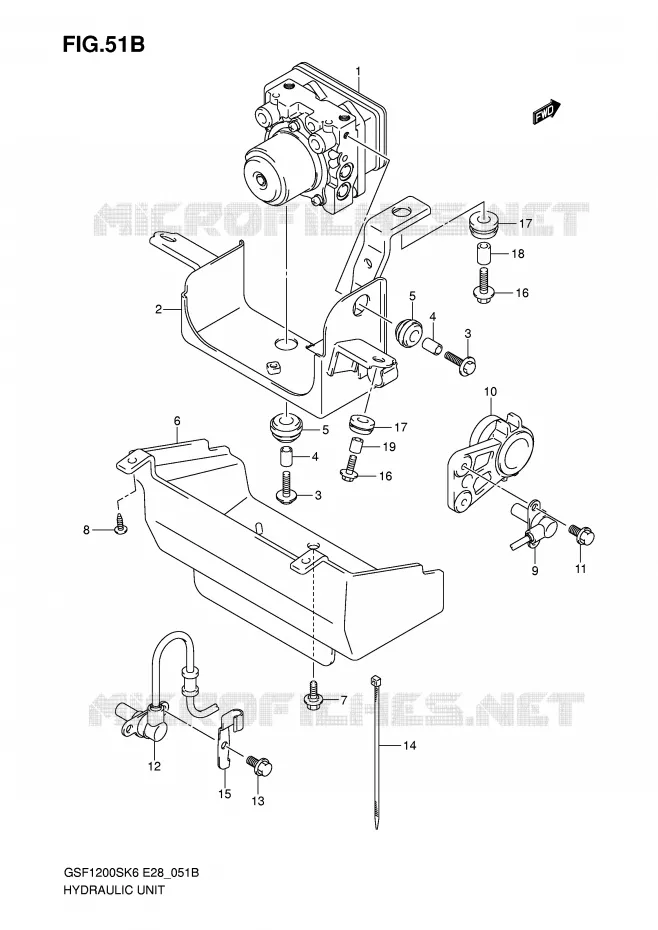 ABS (GSF1200SAK6) Suzuki MOTO 1200 BANDIT 2006  GSF1200SK6(E28)