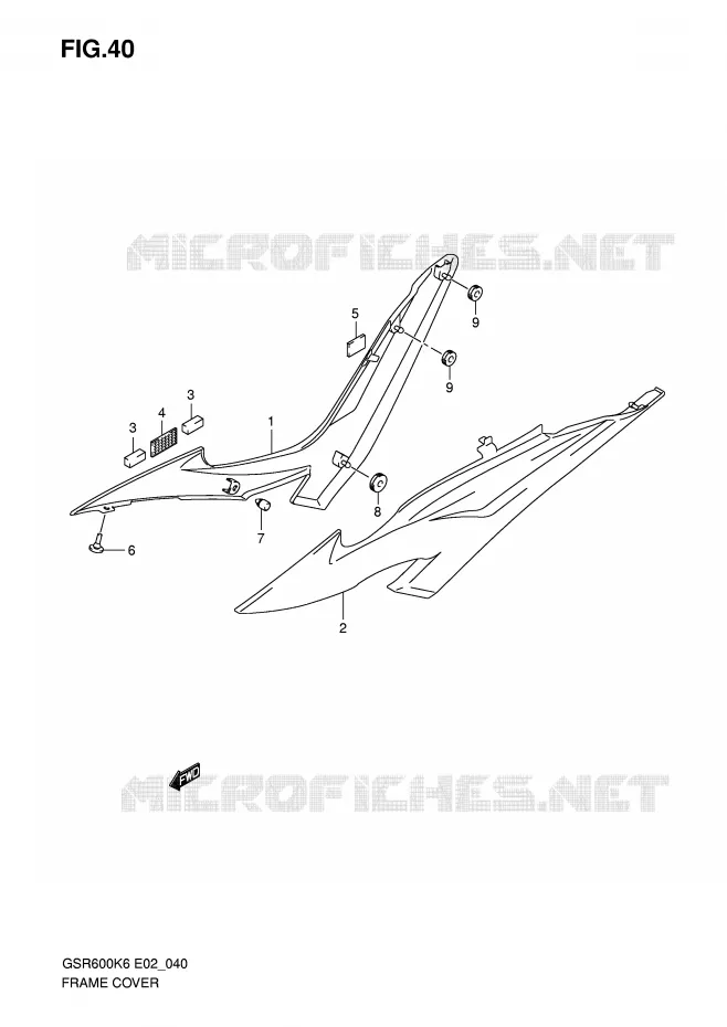 ACHTER KUIP Suzuki MOTO 600 GSR 2007  GSR600K7(E2)