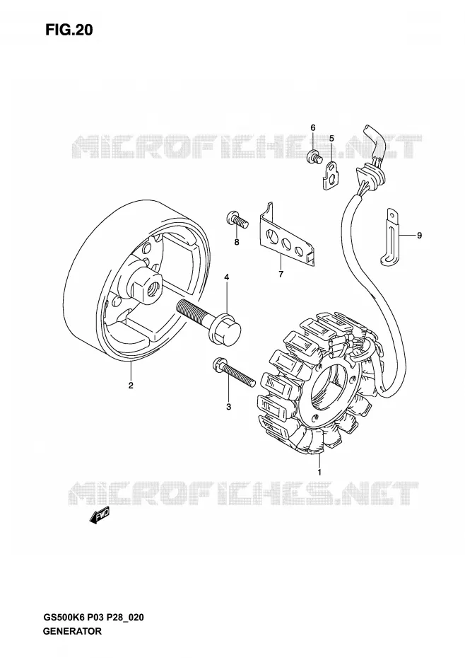 ALTERNATOR Suzuki MOTO 500 GS-E 2005  GS500K5(P3)
