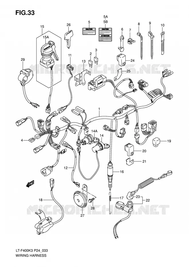 BEDRADING Suzuki QUAD 400 EIGER 2006  LT-F400K6(P24)