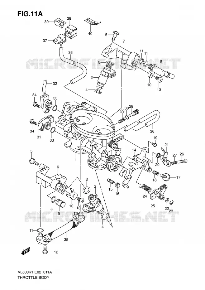 BRANDSTOFINJECTIE ASSY (MODELE K5) Suzuki MOTO 800 VOLUSIA 2005  VL800ZK5(E2)