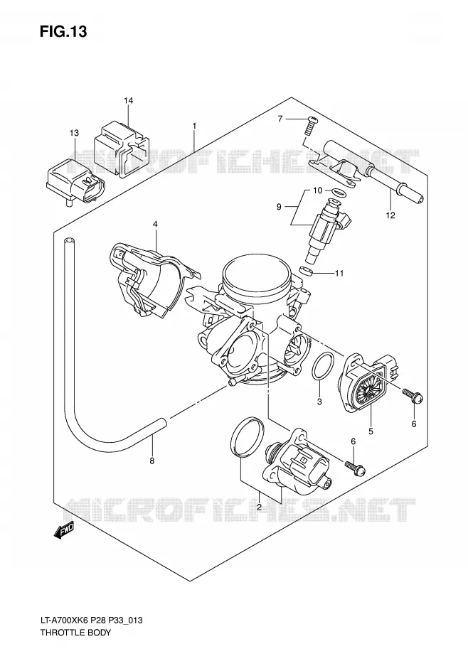 BRANDSTOFINJECTIE ASSY Suzuki QUAD 700 KINGQUAD 2006  LT-A700XK6(P28/P33)