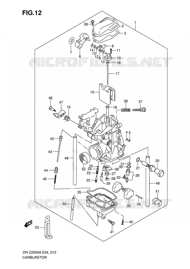 CARBURATOR Suzuki MOTO 250 DR-Z 2007  DR-Z250K7(E24)