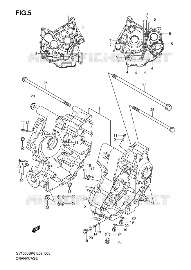 CASING Suzuki MOTO 1000 SV 2007  SV1000S2K7(E2)