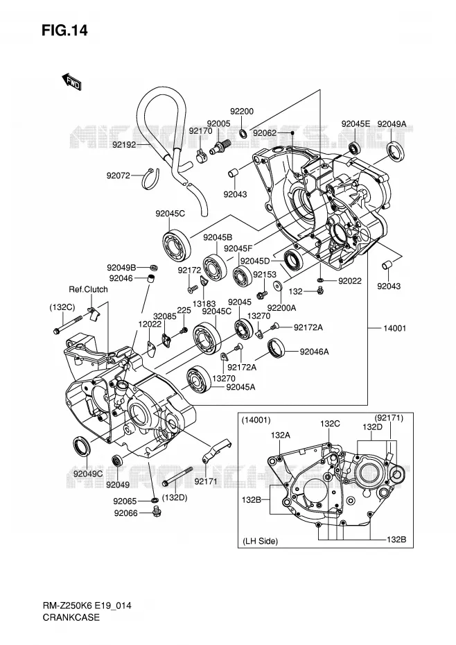 CASING Suzuki MOTO 250 RM-Z 2006  RM-Z250K6(E19)