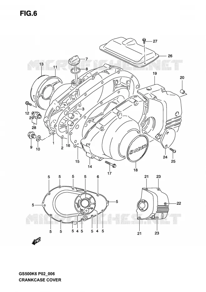 CASING Suzuki MOTO 500 GS-F 2005  GS500FK5(P19)