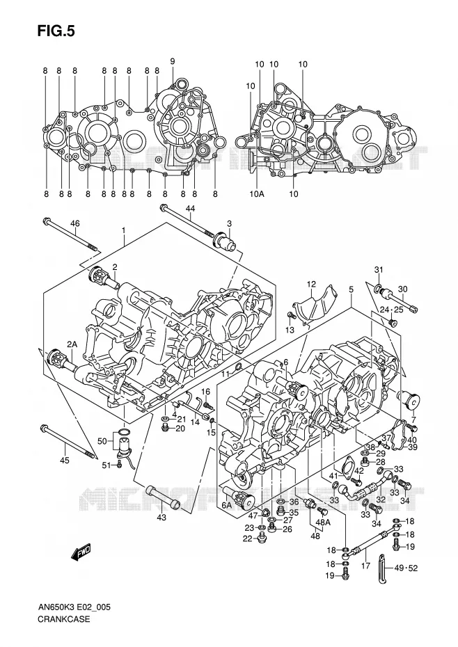 CASING Suzuki SCOOTER 650 BURGMAN 2003  AN650LK3(E2)