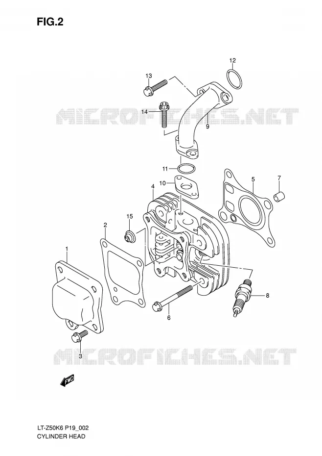 CILINDER Suzuki QUAD 50 QUADSPORT 2011  LT-Z50L0(P19)