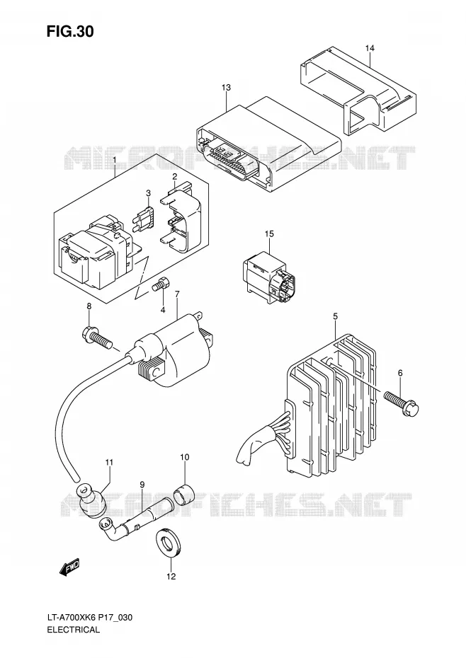 ELEKTRISCH (~F.NO.5SAAP41A 67110000) Suzuki QUAD 700 KINGQUAD 2007  LT-A700XK7(P17)