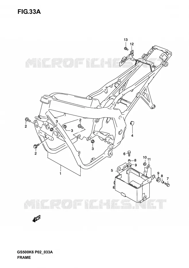 FRAME (MODELE K4/K5/K6) Suzuki MOTO 500 GS-F 2006  GS500FK6(P19)