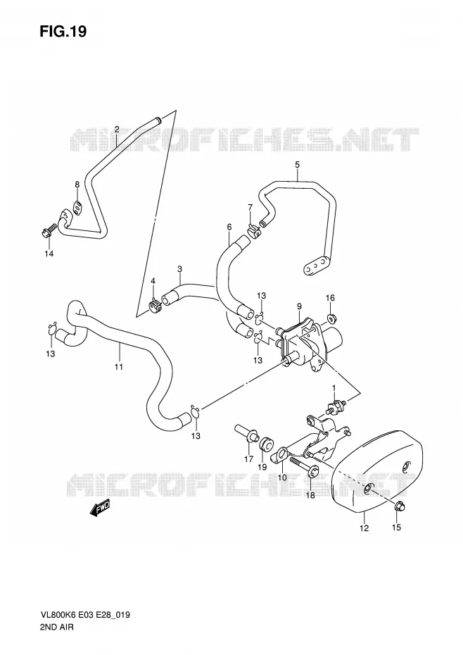 FUEL EVAP SYSTEM (MODEL K6/K7/K8) Suzuki MOTO 800 VOLUSIA 2010  VL800TL0(E3/E28)